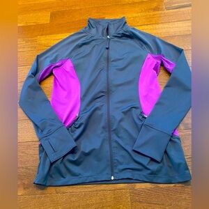 Aerie Purple and Gray Workout Jacket Size Medium